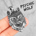 Animal Wolf Red Blue Eye Stainless Steel Men Necklaces Pendants Chain Cool for Boyfriend Male Jewelry Creativity Gift Wholesale