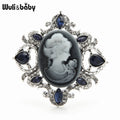 PENDRA Crystal Lady Figure Badge Brooch