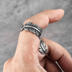 PENDRA Eagle Bird Feather Steel Ring