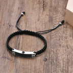 Ashes Bracelet,Men's Cremation Urn Braided Bracelet, Ashes Jewelry for Him,Stainless Steel Men's Urns Gift