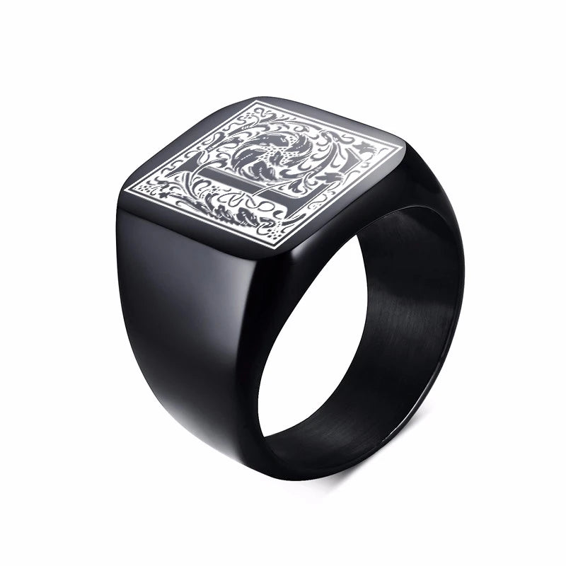 PENDRA MONOGRAM BIKER FANCY Steel Ring