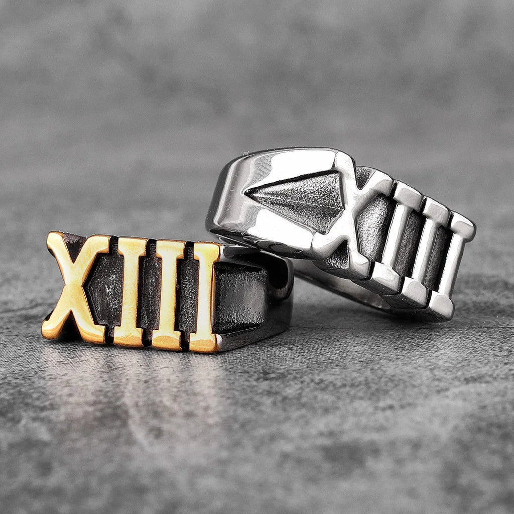 PENDRA Roman Numeral Punk Ring