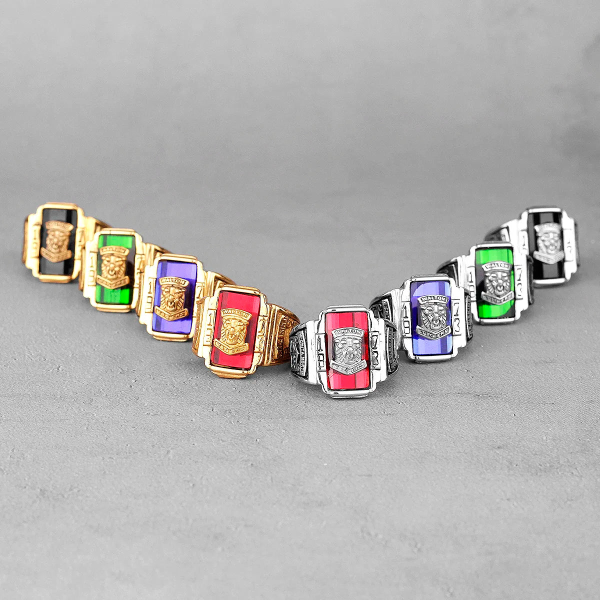PENDRA Walton Tiger Rhinestone Steel Ring
