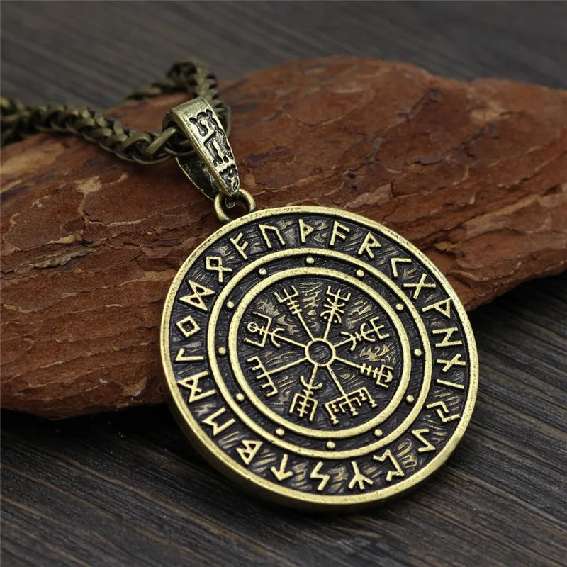 PENDRA Rune Compass Helmet Necklace