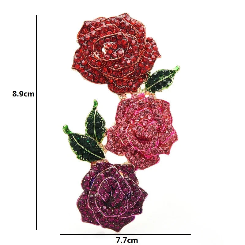 PENDRA Florielle13 Rhinestone Brooch