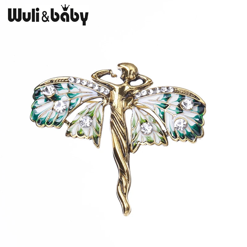 PENDRA Fairywing 2-Color Enamel Butterfly Brooch