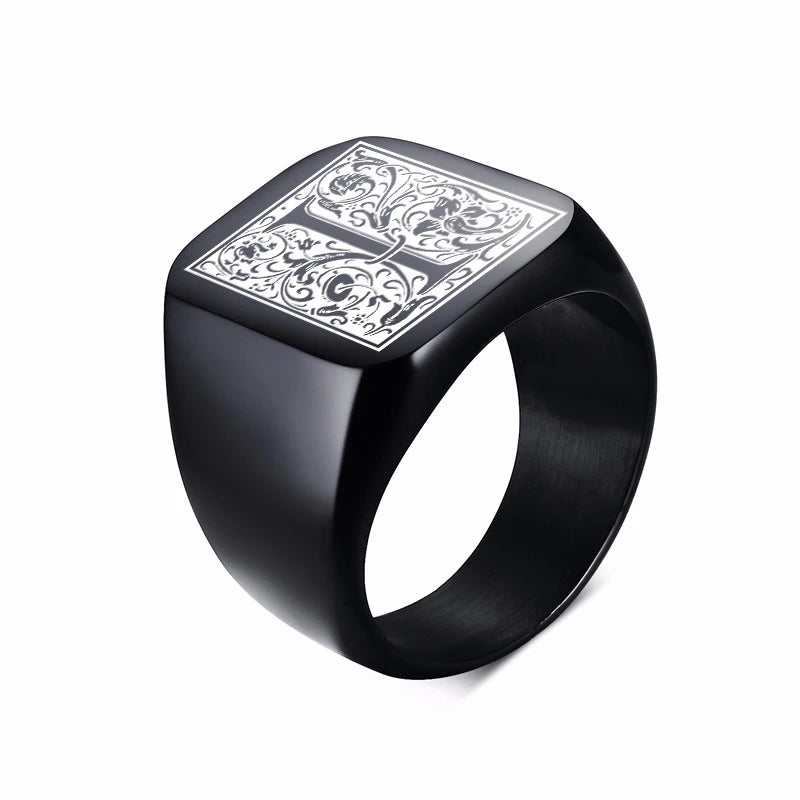 PENDRA MONOGRAM BIKER FANCY Steel Ring