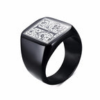 PENDRA MONOGRAM BIKER FANCY Steel Ring