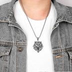 PENDRA Domineering Wolf Animal Steel Necklace