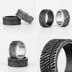 PENDRA Black Geometry Charm Ring