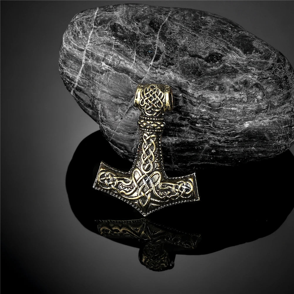 PENDRA Rune Norse Hammer Necklace