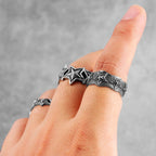 PENDRA Starfish Stars Wedding Steel Ring