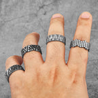 PENDRA Volcano Charm Boyfriend Steel Ring