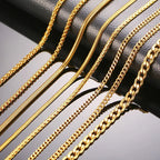 PENDRA Snake Cuban Wheat Chain Necklace
