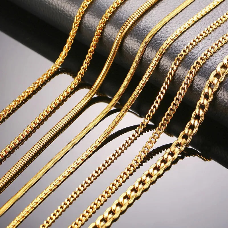 PENDRA Snake Cuban Wheat Chain Necklace