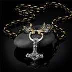 PENDRA Wolf Rune Steel Necklace
