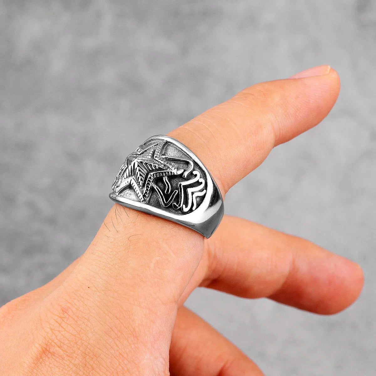 PENDRA Celebrity Super Star Steel Ring