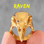 Viking Crow Skull Stainless Steel Mens Rings Punk Amulet Gothic for Male Boyfriend Biker Jewelry Creativity Gift Wholesale