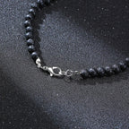 TIBETAN BUDDHIST PHURBA KILAYA THE MAGIC KNIFE WITH TIGER’S EYE LAVA STONE NECKLACE FOR MEN JEWELRY