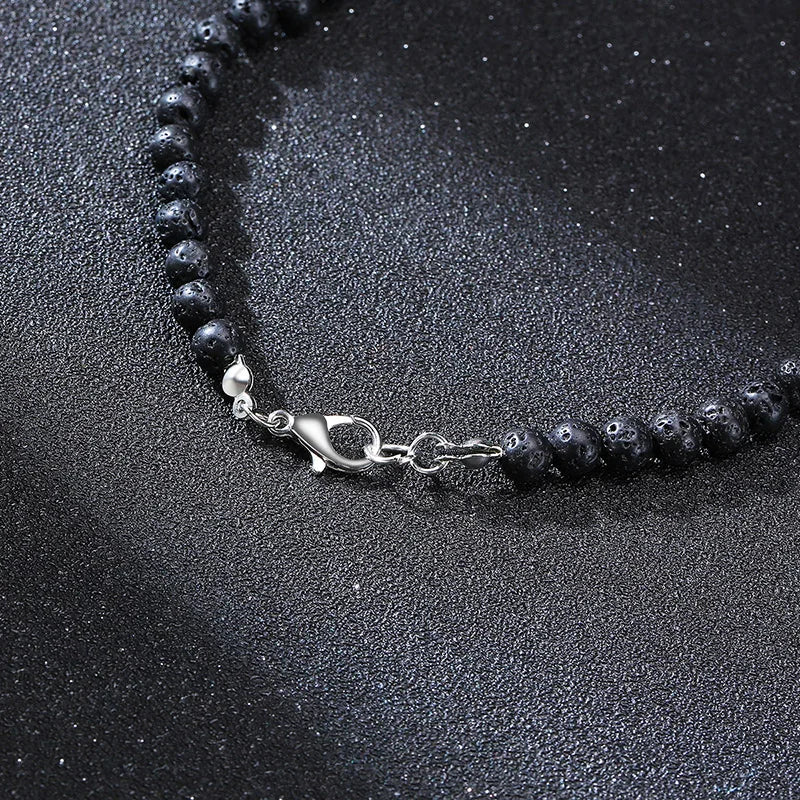 TIBETAN BUDDHIST PHURBA KILAYA THE MAGIC KNIFE WITH TIGER’S EYE LAVA STONE NECKLACE FOR MEN JEWELRY