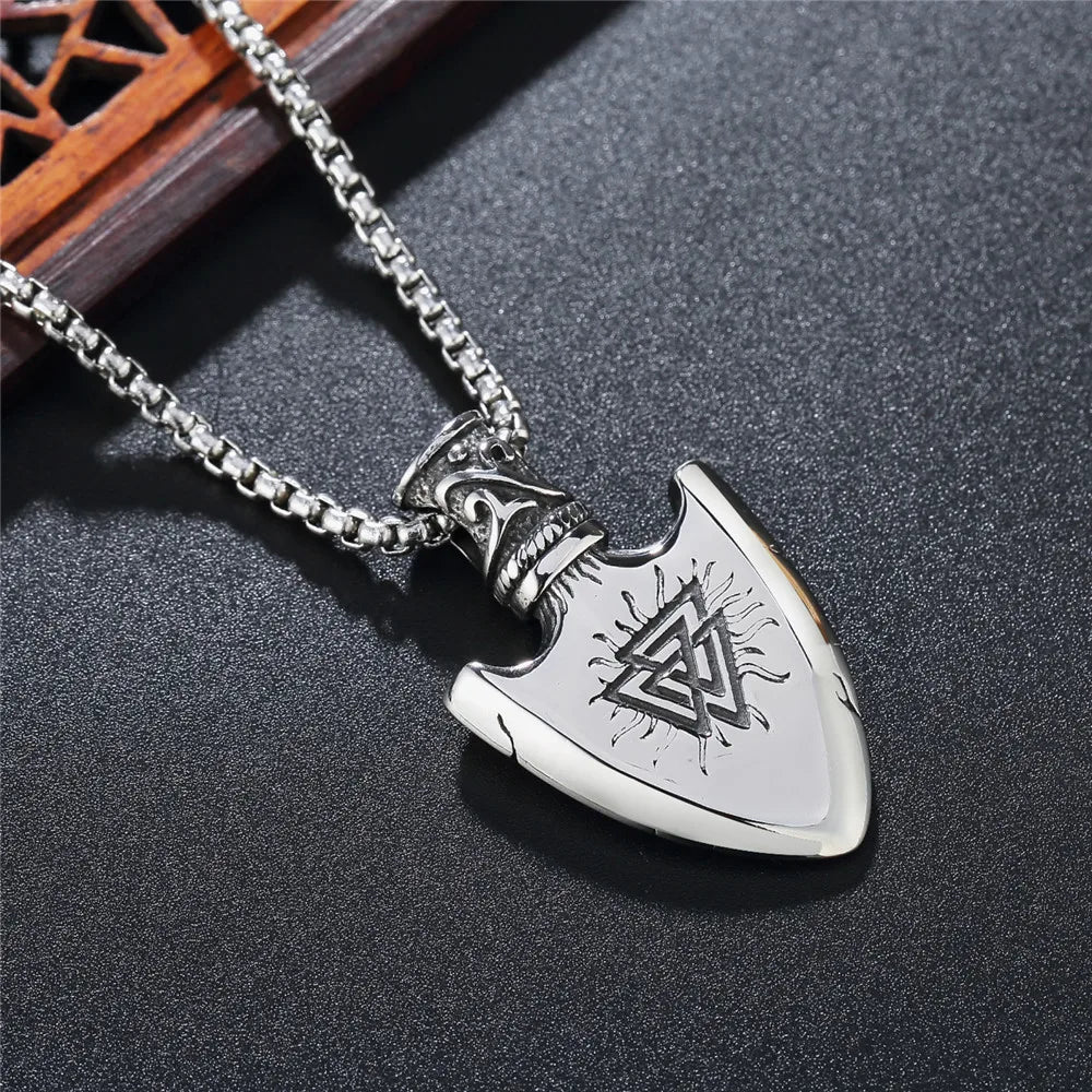 PENDRA Rune Compass Norse Necklace