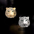 PENDRA Tigergem 2-Color Rhinestone Enamel Tiger Brooch