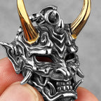 PENDRA Japanese Hannya Horn Steel Mask
