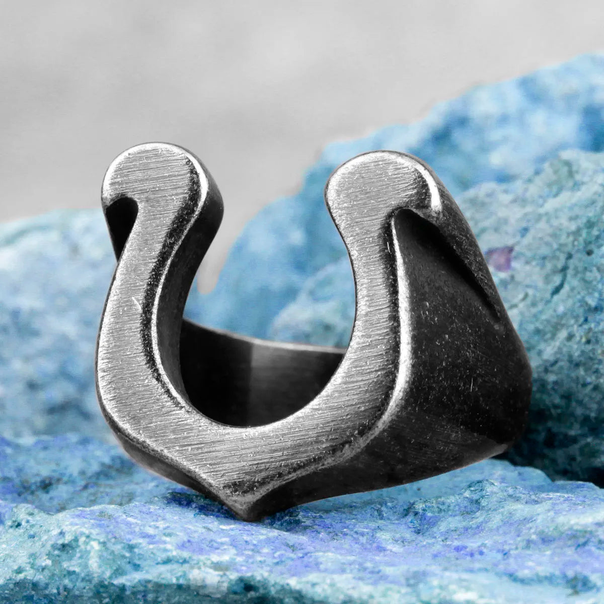 PENDRA Old Horseshoe Boyfriend Steel Ring