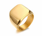 Men Pinky Signet Ring Ornate Stainless Steel Band Male Jewelry