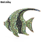 PENDRA Silverfin Rhinestone Fish Brooch