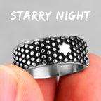 PENDRA Black Spot Geometry Ring