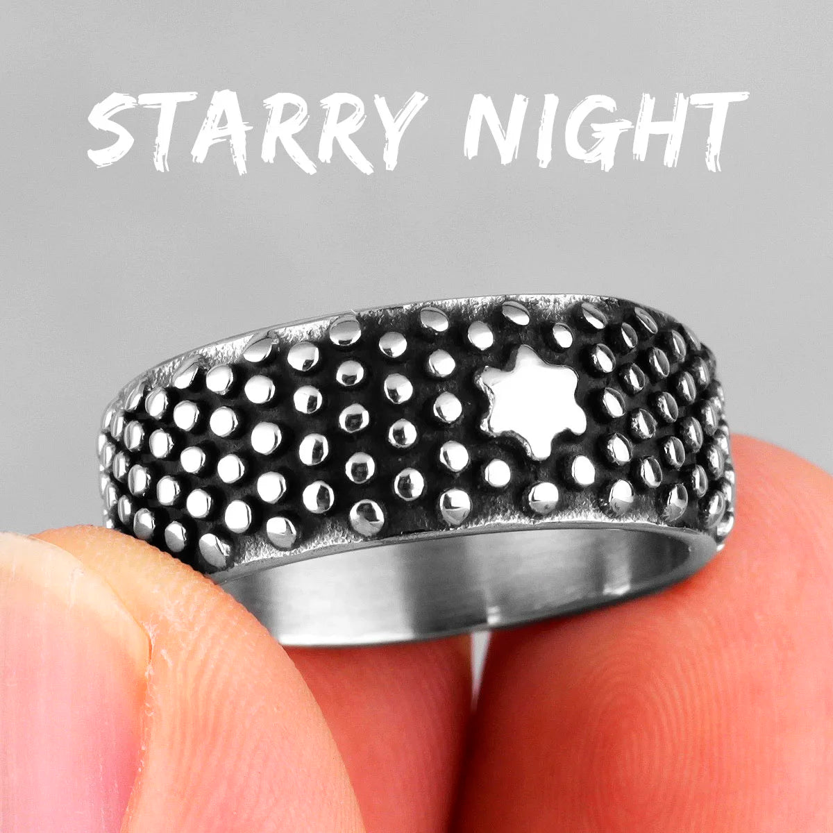 PENDRA Black Spot Geometry Ring