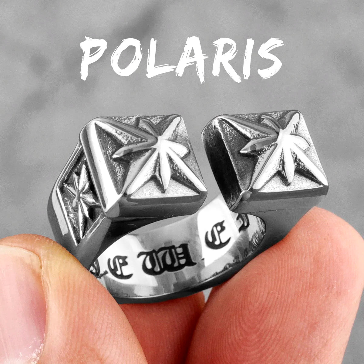 PENDRA Gothic Flower Open Ring