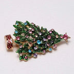 PENDRA Arboris Green Enamel Christmas Tree Brooch