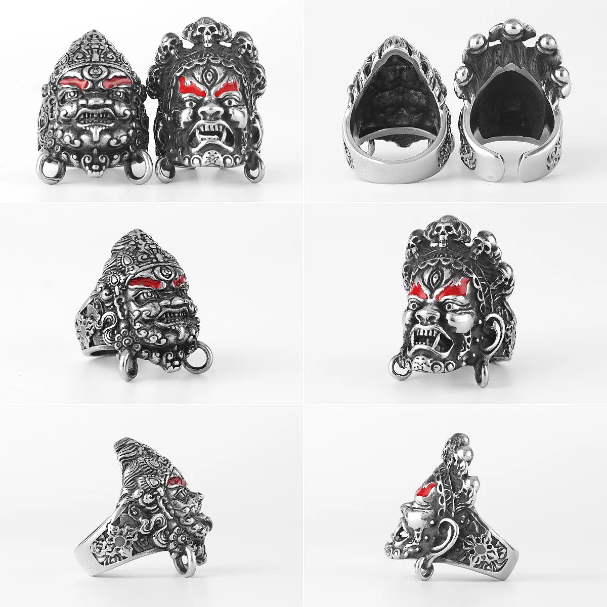 PENDRA Tibetan Buddhism Raksha Steel Ring