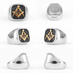 PENDRA Freemason Symbol Charm Ring