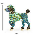PENDRA Emerald Dog Rhinestone Animal Brooch