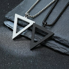 PENDRA Triangle Black Pendant Necklace