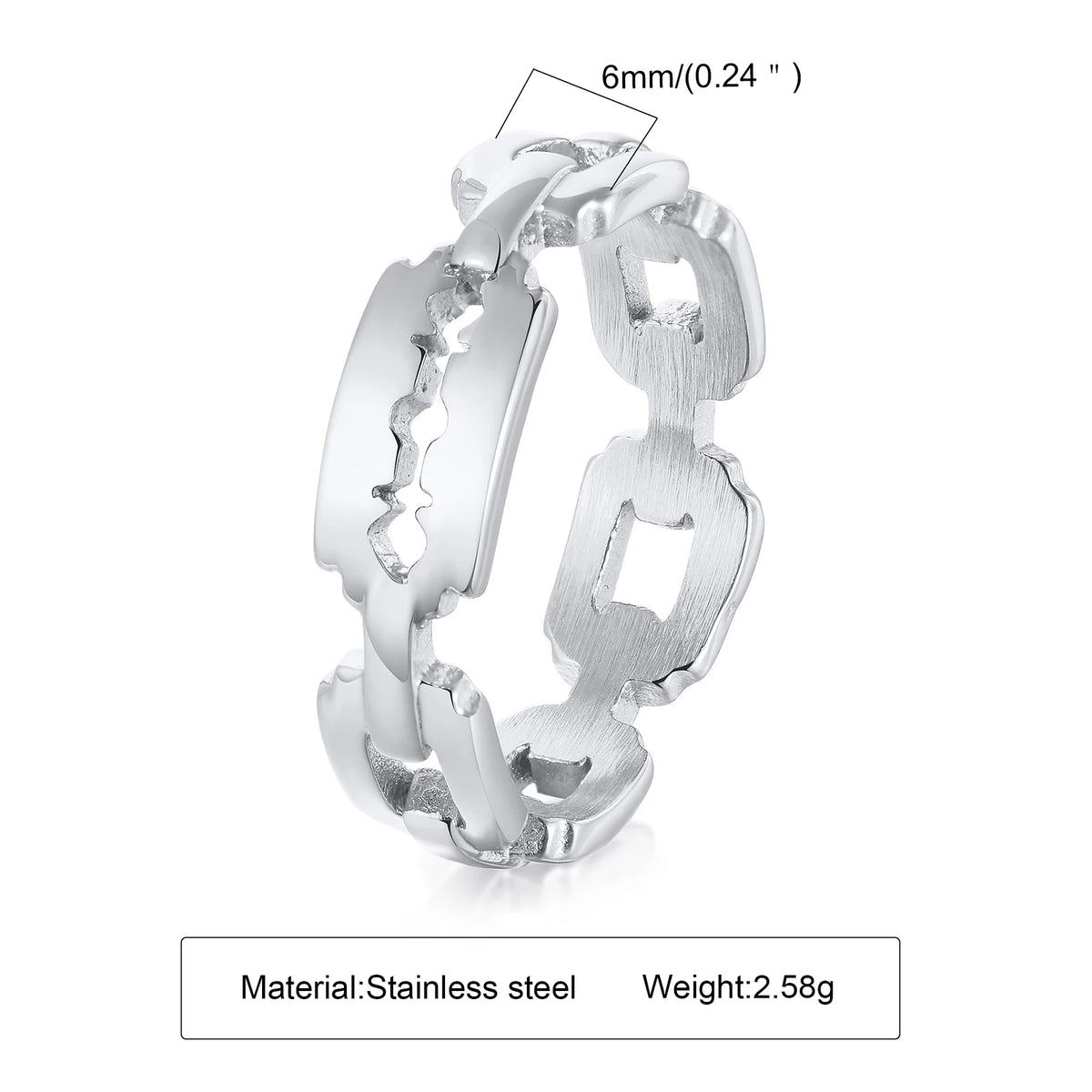 Punk Stainless Steel Men Ring,Unique Razor Blade Ring,Stylish Unisex Jewelry Gift