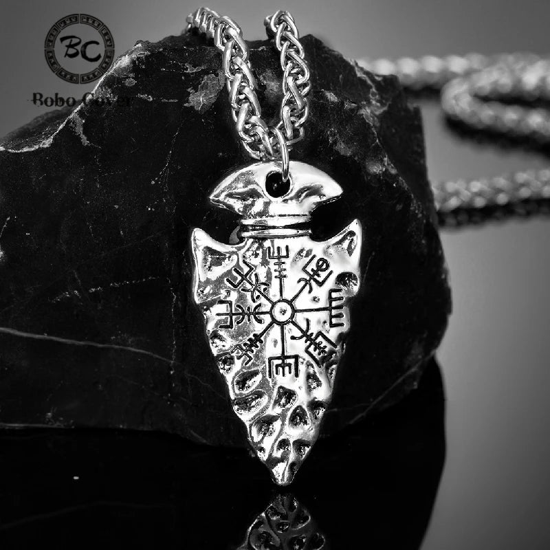 PENDRA Leather Compass Necklace