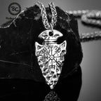PENDRA Leather Compass Necklace