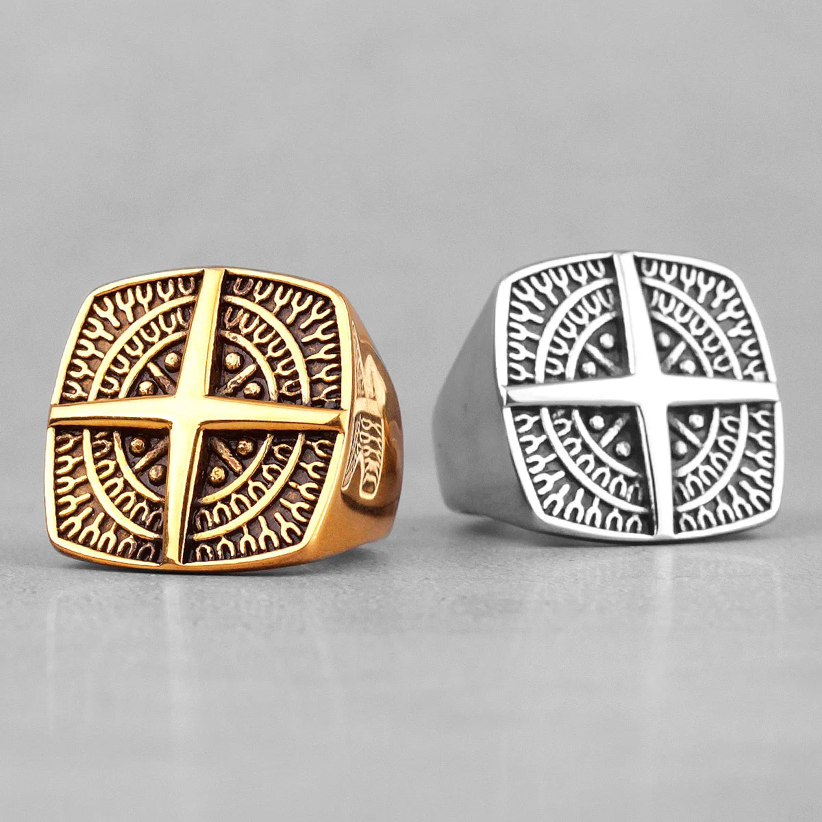 PENDRA Nordic Navigational Compass Steel Ring