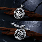 PENDRA Celtic Knot Rune Vegvisir Necklace