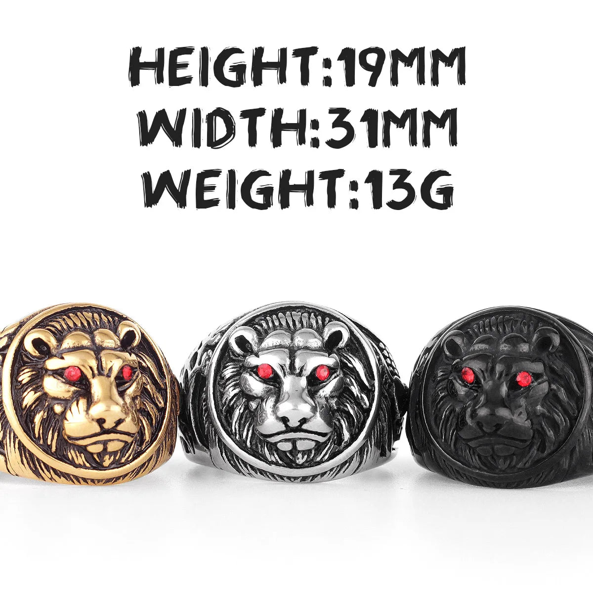 PENDRA Tiger Animal Rap Steel Ring