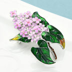 PENDRA Lilacelle Enamel Lilac Flower Brooch