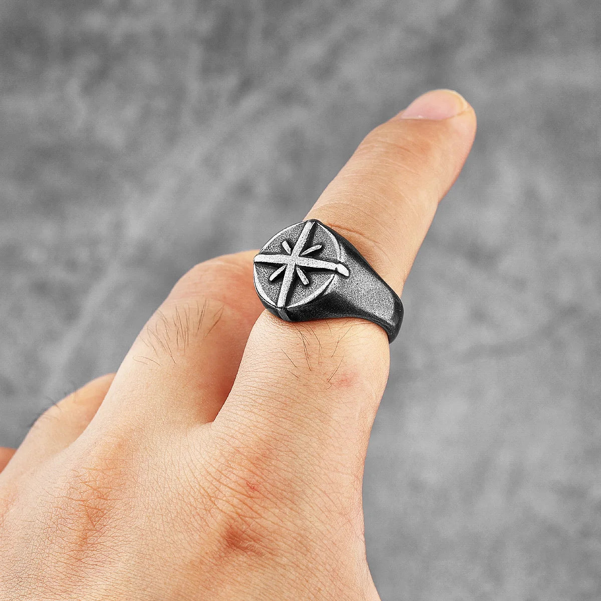 PENDRA Polaris Boyfriend Biker Steel Ring