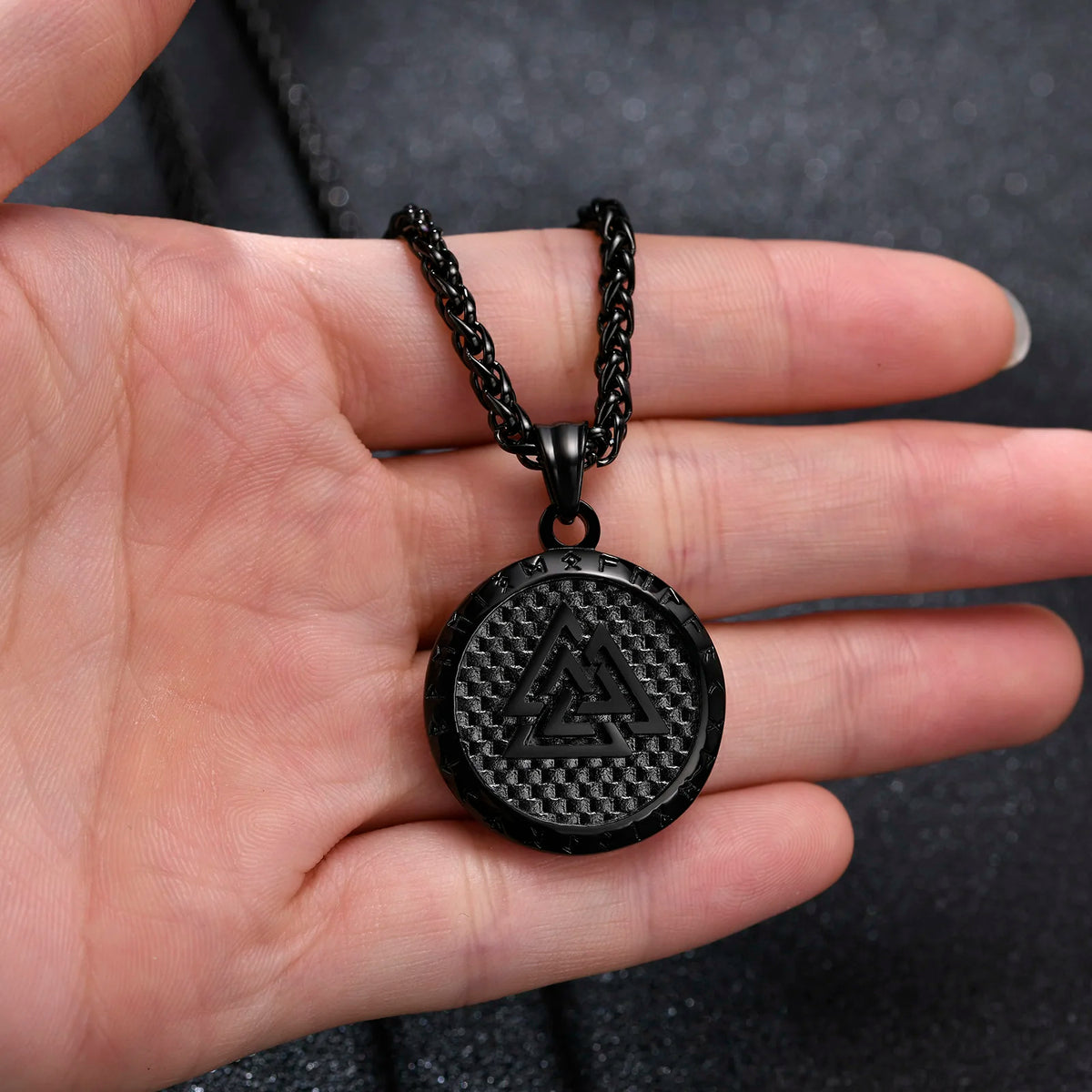 Viking Mjolnir Necklace,Thor's Hammer Pendant, Stainless Steel Viking Necklace,Viking Jewelry, Strength Amulet, Norse Mythology