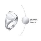 KINGS AND NOBILITY JEWELRY PINKY SIGNET RINGS FOR STYLISH GENTLEMEN ENGRAVABLE RING GIFT FOR HER AND HIM