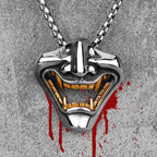 PENDRA Samurai Fangs Demon Steel Necklace