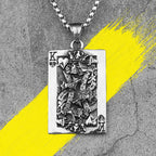 PENDRA Spade King Skull Steel Necklace